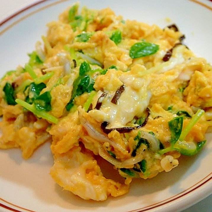 豆苗と釜揚げしらすと塩昆布の卵炒め レシピ 作り方 By ぷ みぃまま 楽天レシピ 豆苗と釜揚げしらすと塩昆布の卵炒め レシピ 作り方 By ぷ みぃまま 楽天レシピ